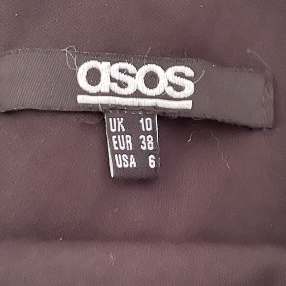 ASOS Sequined Formal Tiger Pattern Silver Dress / Top Sz 6 - Picture 4 of 7